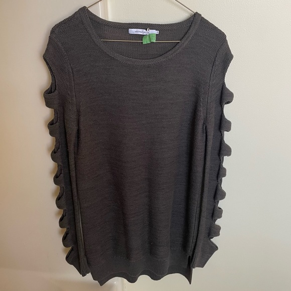 Stitches and Stripes Cut-Out Sweater - Picture 2 of 12